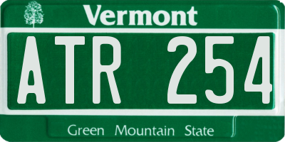 VT license plate ATR254