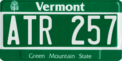 VT license plate ATR257