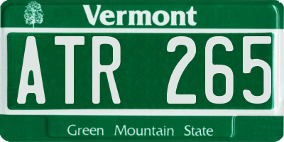 VT license plate ATR265