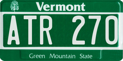 VT license plate ATR270