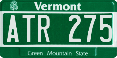 VT license plate ATR275