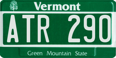 VT license plate ATR290