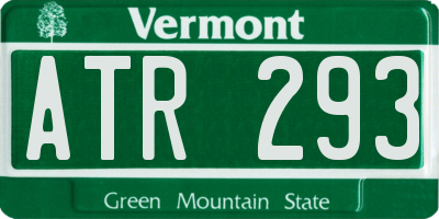 VT license plate ATR293
