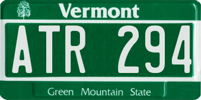 VT license plate ATR294