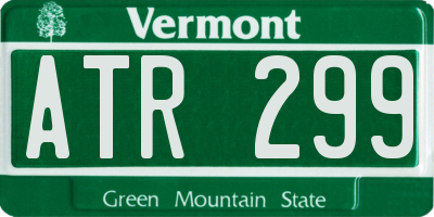 VT license plate ATR299