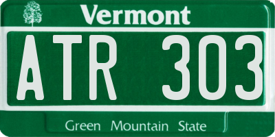 VT license plate ATR303