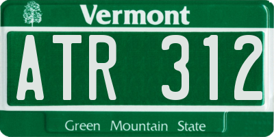 VT license plate ATR312