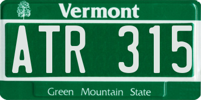 VT license plate ATR315