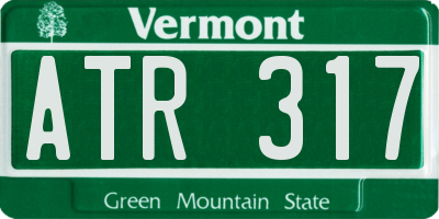 VT license plate ATR317