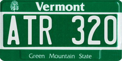 VT license plate ATR320