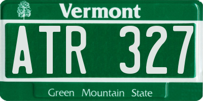 VT license plate ATR327