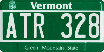 VT license plate ATR328