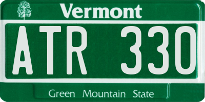 VT license plate ATR330