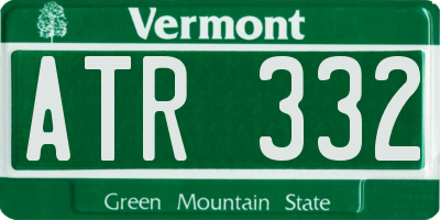 VT license plate ATR332
