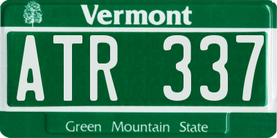 VT license plate ATR337