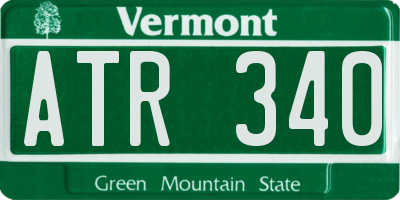 VT license plate ATR340