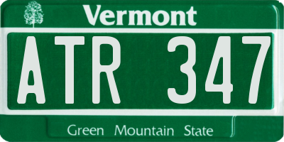 VT license plate ATR347