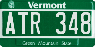 VT license plate ATR348