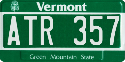 VT license plate ATR357