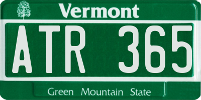 VT license plate ATR365