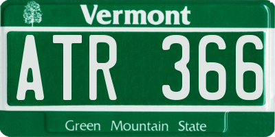 VT license plate ATR366