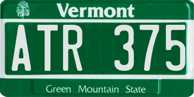 VT license plate ATR375