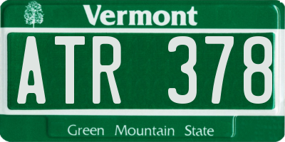 VT license plate ATR378