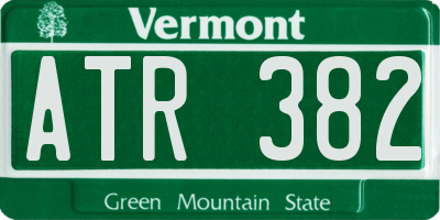 VT license plate ATR382