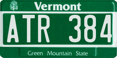 VT license plate ATR384
