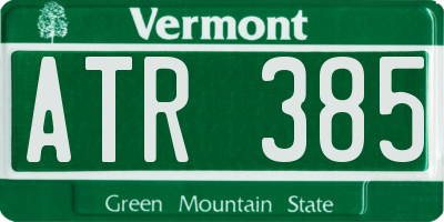 VT license plate ATR385