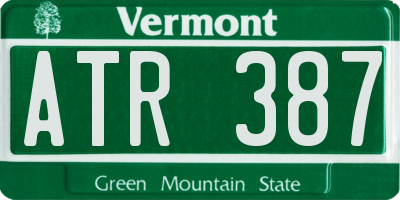 VT license plate ATR387