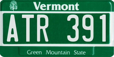 VT license plate ATR391