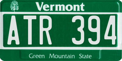 VT license plate ATR394