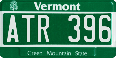 VT license plate ATR396