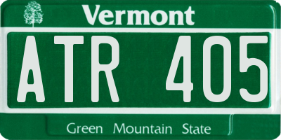 VT license plate ATR405