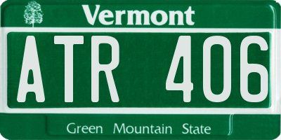 VT license plate ATR406