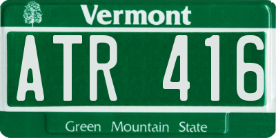 VT license plate ATR416