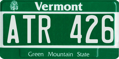 VT license plate ATR426