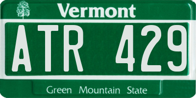 VT license plate ATR429