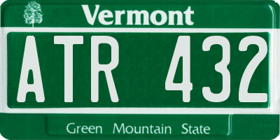 VT license plate ATR432