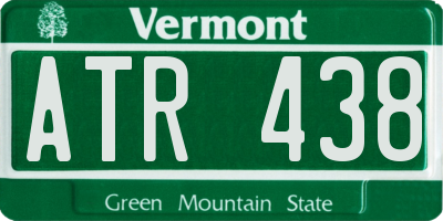 VT license plate ATR438