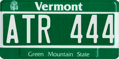 VT license plate ATR444