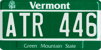 VT license plate ATR446