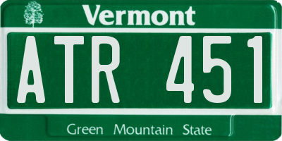 VT license plate ATR451