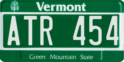 VT license plate ATR454