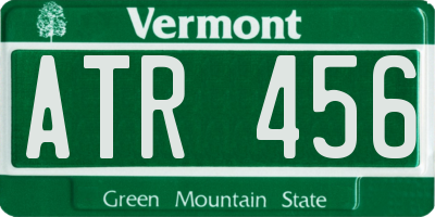 VT license plate ATR456