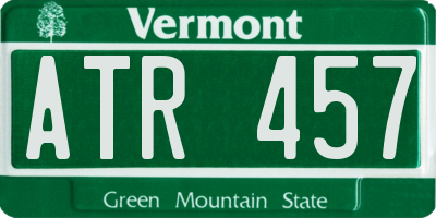 VT license plate ATR457