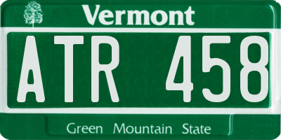 VT license plate ATR458