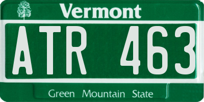 VT license plate ATR463