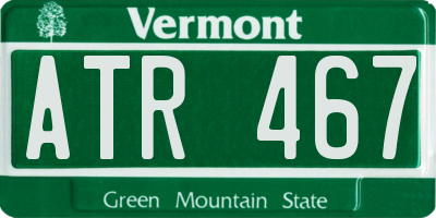 VT license plate ATR467
